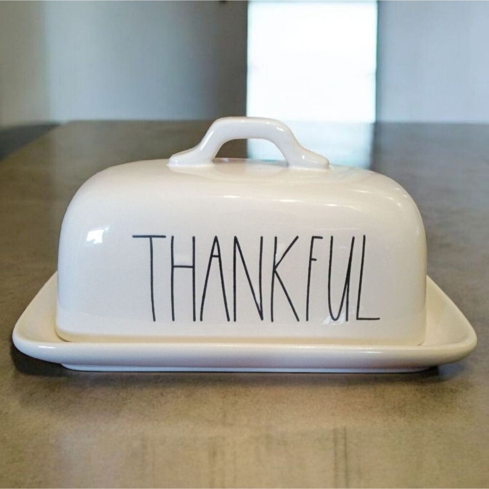 RAE DUNN Artisan Collection By Magenta Butter Dish Farmhouse Cottage